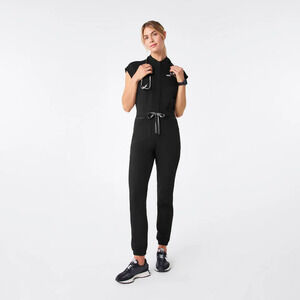 NWT Figs Rafaela Cargo Scrub Jumpsuit XL Black Technical Collection Jogger